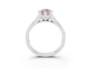 Marquise Half Bezel Engagement Ring Setting for a Fancy Pink Lab-Grown Diamond | Platinum