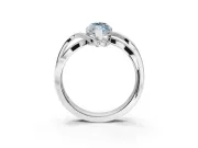 Marquise Bypass Solitaire Engagement Ring Setting for a Fancy Blue Lab-Grown Diamond | Platinum