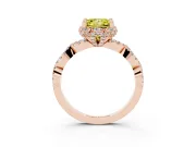 Princess Cut Halo Engagement Ring Setting for a Fancy Yellow Lab-Grown Diamond | Rose Gold - Design NV-24725