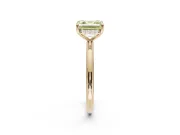 Asscher Cut Hidden Halo Ring Setting for a Fancy Yellow Lab-Grown Diamond | Yellow Gold