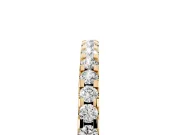 Round Diamond Pavé Half Eternity Band Set in Yellow gold with Shared Prong Setting