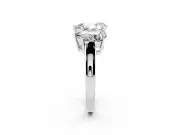 Pear-Shaped Three Stone Engagement Ring Setting | Large Side Stones | Platinum