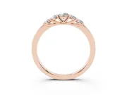 Five-Stone Round Diamond Prong-Set Half Eternity Band Set in Rose gold