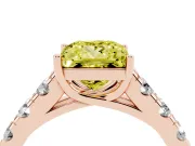 Princess Cut Engagement Ring Setting for a Fancy Yellow Lab-Grown Diamond | Rose Gold - Design NV-24643