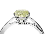 Cushion Cut Bypass Solitaire Engagement Ring Setting for a Fancy Yellow Lab-Grown Diamond | Platinum