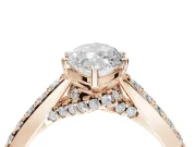 Marquise Pavé Solitaire Engagement Ring Setting | Crossover Gallery | Rose Gold