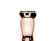 Princess Cut Half Bezel Solitaire Engagement Ring Setting for a Black Center | Wide Band | Rose Gold