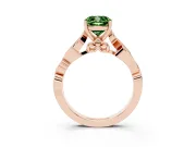 Cushion Cut Vine Engagement Ring Setting for a Fancy Green Lab-Grown Diamond | Rose Gold
