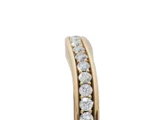 Round Lab-Grown Diamond Contoured Pavé Wedding Band | Smooth Polished Edges | Yellow Gold