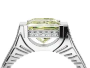 Princess Cut Engagement Ring Setting for a Fancy Yellow Lab-Grown Diamond | Sterling Silver - Design NV-24586
