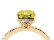 Radiant Cut Engagement Ring Setting for a Fancy Yellow Lab-Grown Diamond | Hidden Halo | Yellow Gold