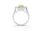 Pear-Shaped Engagement Ring Setting for a Fancy Yellow Lab-Grown Diamond | Sterling Silver - Design NV-24790
