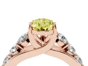 Pear-Shaped Engagement Ring Setting for a Fancy Yellow Lab-Grown Diamond | Rose Gold - Design NV-24645