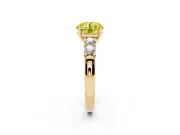 Round Five Stone Engagement Ring Setting for a Fancy Yellow Lab-Grown Diamond | Yellow Gold