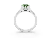 Heart-Shaped Half Bezel Engagement Ring Setting for a Fancy Green Lab-Grown Diamond | White Gold