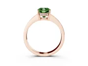 Cushion Cut Pave Solitaire Engagement Ring Setting for a Fancy Green Lab-Grown Diamond | Accented Basket | Rose Gold