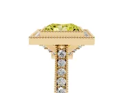 Princess Cut Halo Engagement Ring Setting for a Fancy Yellow Lab-Grown Diamond | Yellow Gold - Design NV-24721