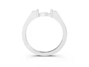 Knot Twist Plain Band Set in White gold with Center Knot