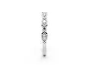 Marquise Diamond Smooth Bezel Eternity Band Set in Platinum with Full Circle of Stones