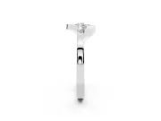 Round Diamond Five-Stone Crossover Band Set in Platinum with Prong Setting