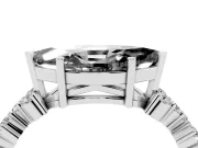 Marquise Scattered Accent Engagement Ring Setting for a Black Center | Slim Band | Sterling Silver