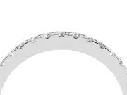 Round Diamond Pavé Eternity Band Set in Silver with Delicate Prongs