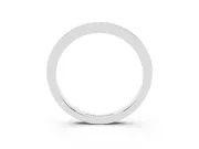Round Diamond Half Eternity Pavé Band Set in White gold with Plain Lower Shank
