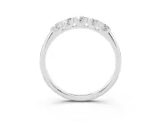 Round Diamond Channel Half Eternity Band Set in Platinum with Shared Prongs