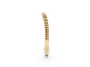 Milgrain Twist Contour Wedding Band Set in Yellow gold