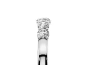 Five-Stone Round Diamond Prong-Set Half Eternity Band Set in White gold