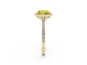 Radiant Cut Halo Engagement Ring Setting for a Fancy Yellow Lab-Grown Diamond | Yellow Gold - Design NV-24729