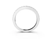 Round Diamond Curved Eternity Band Set in White gold with Pavé Prong Setting