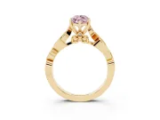 Marquise Vine Engagement Ring Setting for a Fancy Pink Lab-Grown Diamond | Yellow Gold
