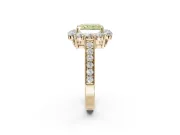 Radiant Cut Halo Engagement Ring Setting for a Fancy Yellow Lab-Grown Diamond | Yellow Gold - Design NV-24711