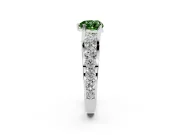 Heart-Shaped Engagement Ring Setting for a Fancy Green Lab-Grown Diamond | Sterling Silver - Design NV-24645