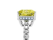 Radiant Cut Engagement Ring Setting for a Fancy Yellow Lab-Grown Diamond | White Gold - Design NV-24649