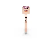 Princess Cut Solitaire Engagement Ring Setting for a Fancy Pink Lab-Grown Diamond | Flat Tab Prongs | Rose Gold