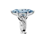 Marquise Vine Engagement Ring Setting for a Fancy Blue Lab-Grown Diamond | White Gold