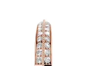 Round Diamond Pavé Eternity Band Set in Rose gold with Milgrain Edging