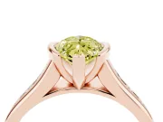 Marquise Half Bezel Engagement Ring Setting for a Fancy Yellow Lab-Grown Diamond | Rose Gold