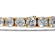 Round Lab-Grown Diamond Graduated Tennis Bracelet | Open Prong Settings | Yellow Gold