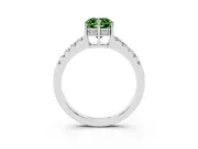 Cushion Cut Engagement Ring Setting for a Fancy Green Lab-Grown Diamond | Platinum - Design NV-24649
