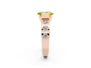 Oval Tension Style Engagement Ring Setting for a Fancy Yellow Lab-Grown Diamond | Rose Gold