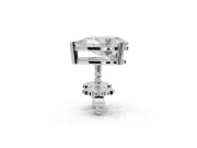 Princess Cut Lab-Grown Diamond Solitaire Basket Stud Earrings | Open Gallery | White Gold