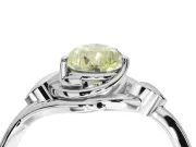 Pear-Shaped Bypass Solitaire Engagement Ring Setting for a Fancy Yellow Lab-Grown Diamond | Platinum
