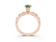 Pear-Shaped Loop Engagement Ring Setting for a Fancy Green Lab-Grown Diamond | Rose Gold