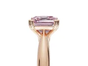 Princess Cut Tapered Solitaire Engagement Ring Setting for a Fancy Pink Lab-Grown Diamond | Rose Gold