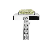 Radiant Cut Sectioned Halo Engagement Ring Setting for a Fancy Yellow Lab-Grown Diamond | Sterling Silver