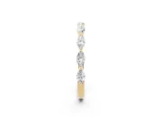 Marquise Diamond Eternity Band Set in Yellow gold with Bezel Setting