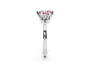 Pear-Shaped Tapered Solitaire Engagement Ring Setting for a Fancy Pink Lab-Grown Diamond | Claw Prong Head | Platinum